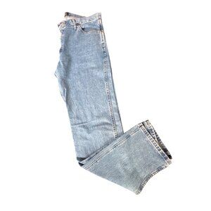 Wrangler 47MWZ Men's Light Wash Straight Leg Jeans Size 36